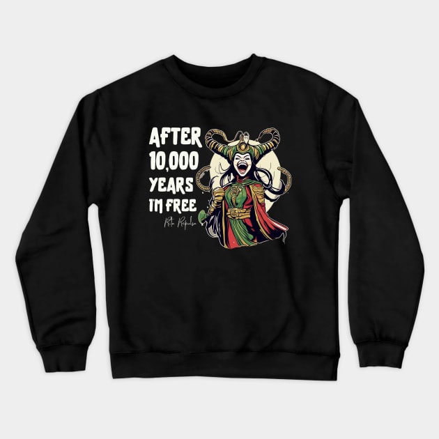 After 10,000 years I'm Free, Rita Repulsa Crewneck Sweatshirt by Teessential